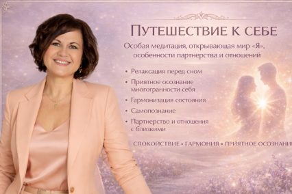 Путешествие к себе. Особая медитация открывающая мир я, особенности партнерства и отношений. Релаксация перед сном. Приятное осознание многогранности себя и комфортный отдых.