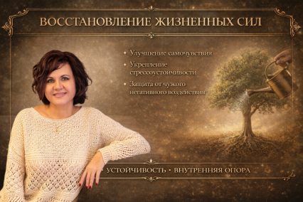 Восстановление жизненных сил. Улучшение самочувствия. Поможет укрепить стрессоустойчивость и сопротивляемость чужому негативному воздействию.